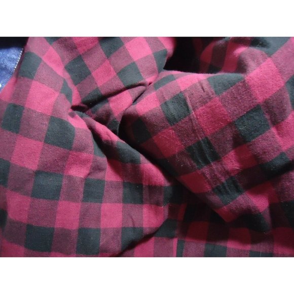 New Wrangler Rugged Wear Flannel Red Bk Lined Denim Jacket Coat XL RJK32AN  XL - Picture 10 of 12